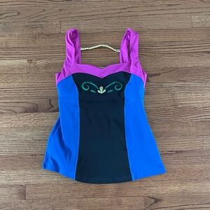 Crowned Athletics Snow Sister Princess Frozen athletic tank top, size medium